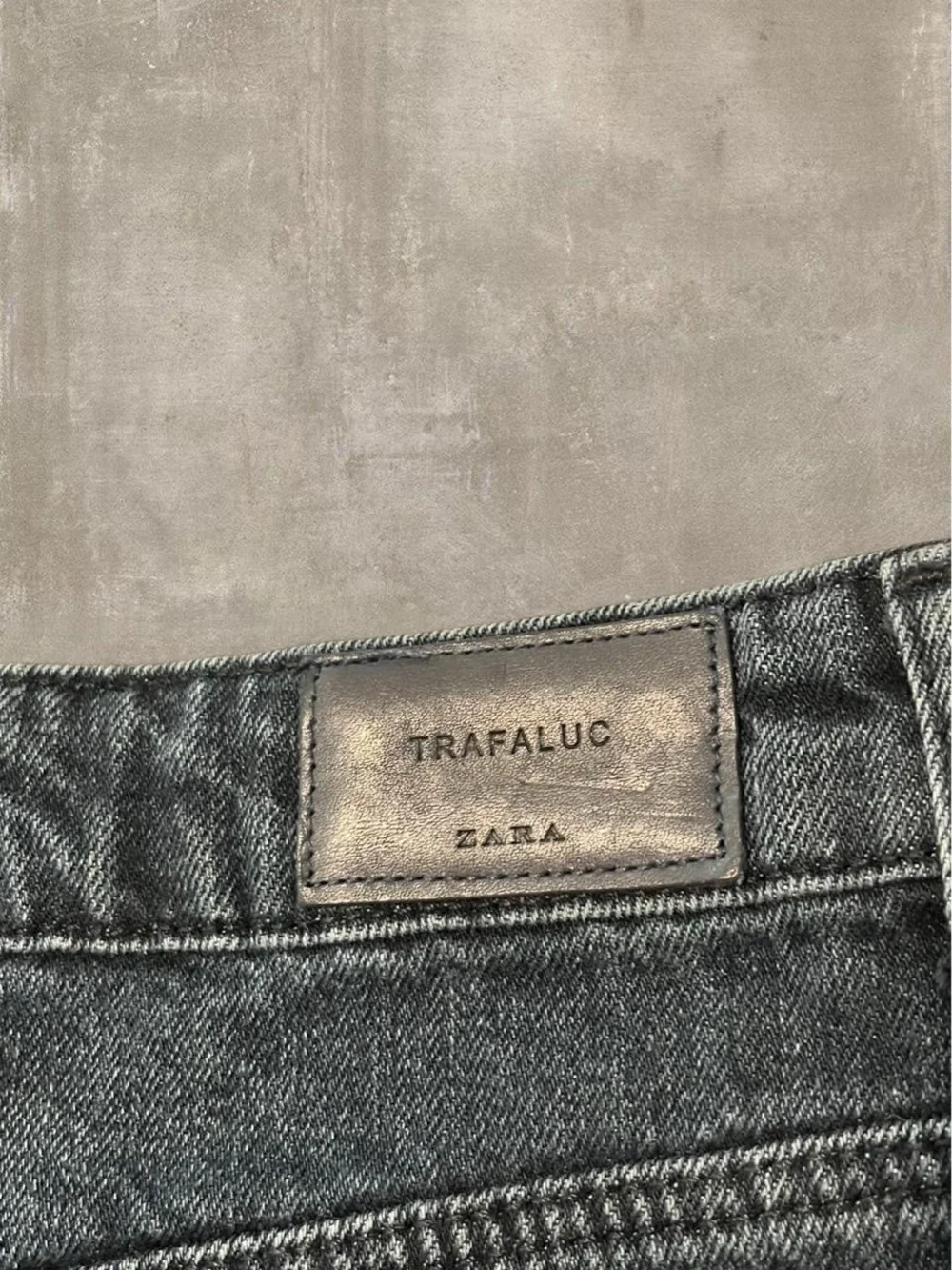 Zara TRF Black Denim Mini Skirt Size 28 Y2K Velvet Side Stripe